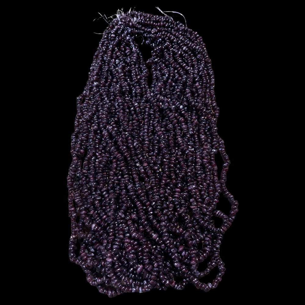 32” Garnet Strand - Tumbled Gemstone Beads